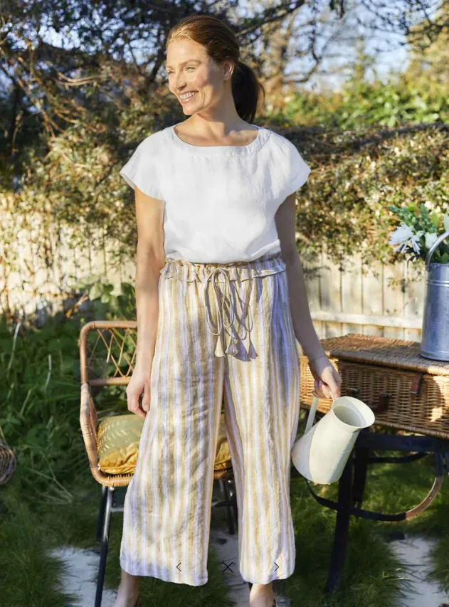 100% Hemp Stripe Culotte