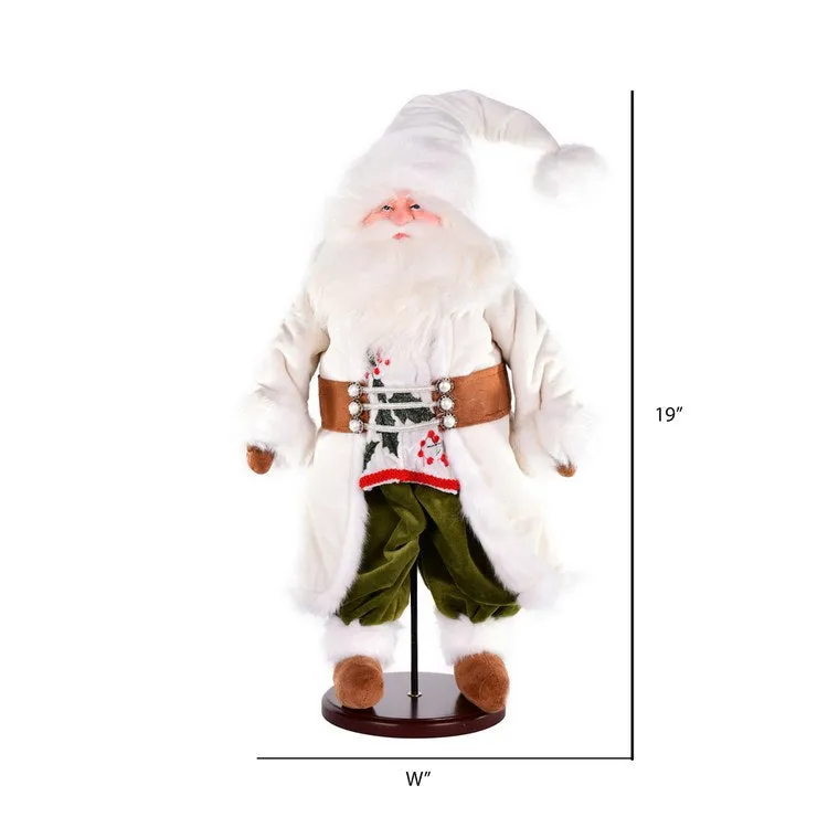 19" Happy Holly Daze Santa Doll with Stand