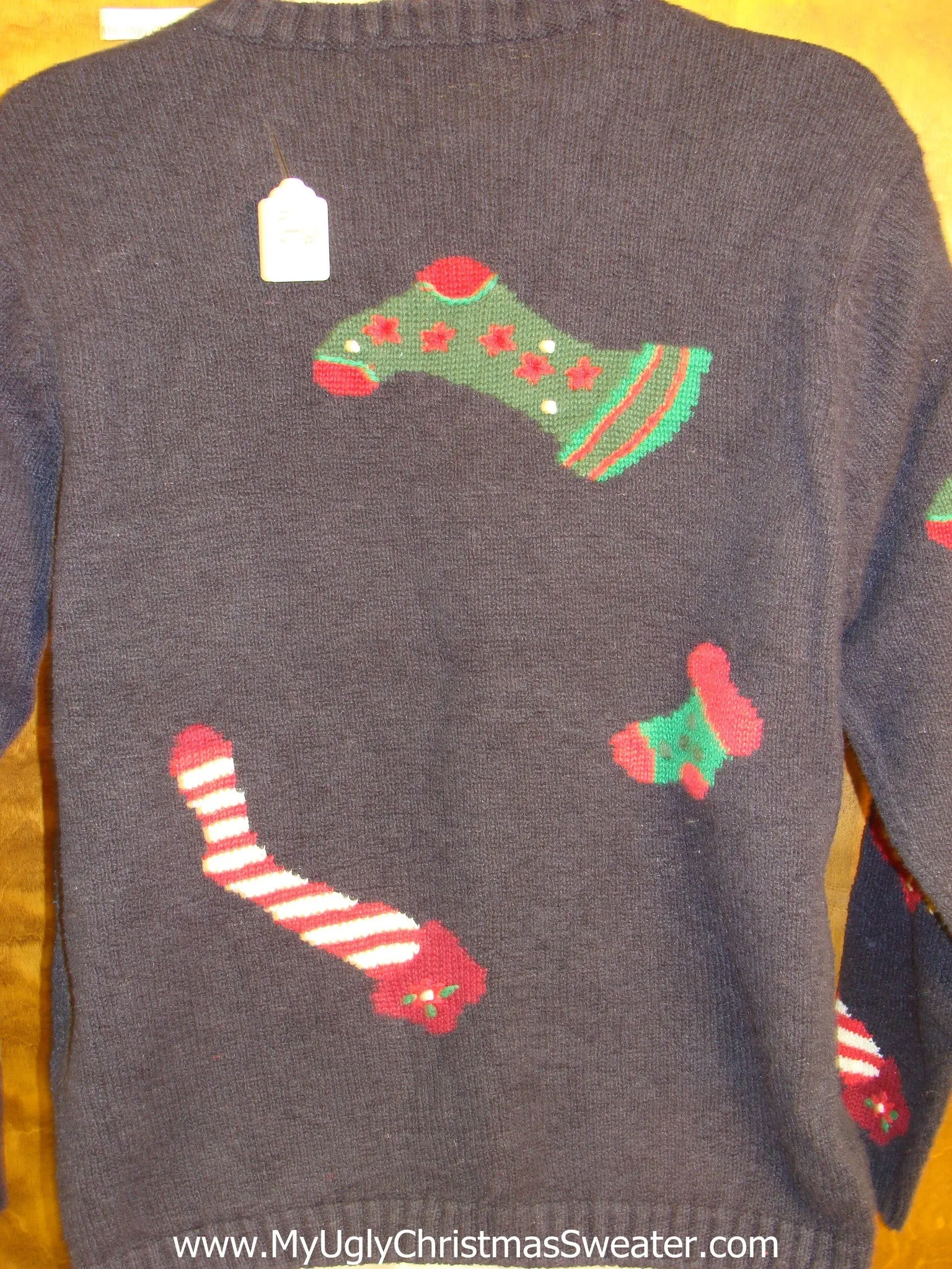 2sided Stocking Themed Cheesy Christmas Jumper Sweater