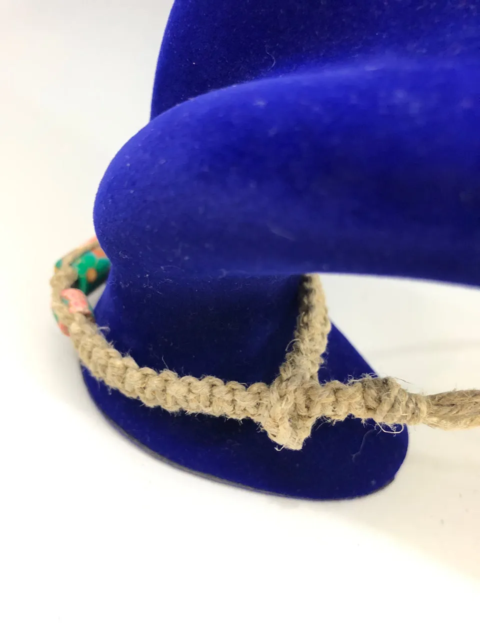 90s Hemp & Clay Bracelet (Flower Design)
