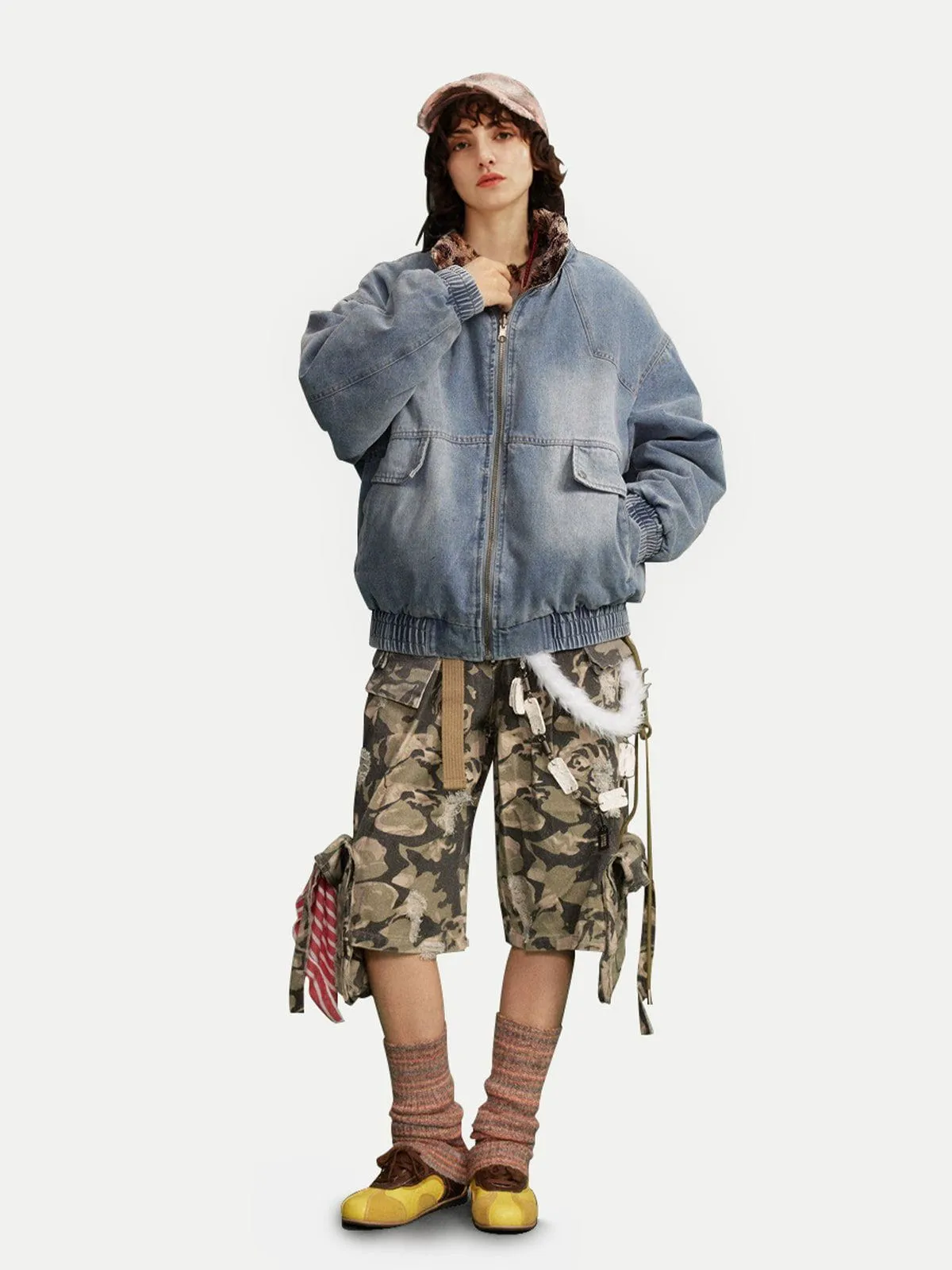 Aelfric Eden Leopard Print Reversible Coat