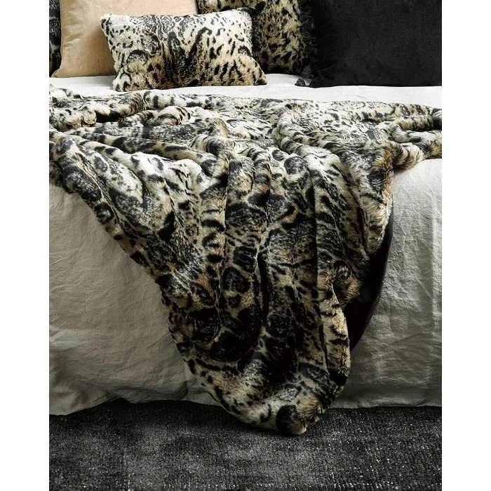 African Leopard Throw (Faux Fur)