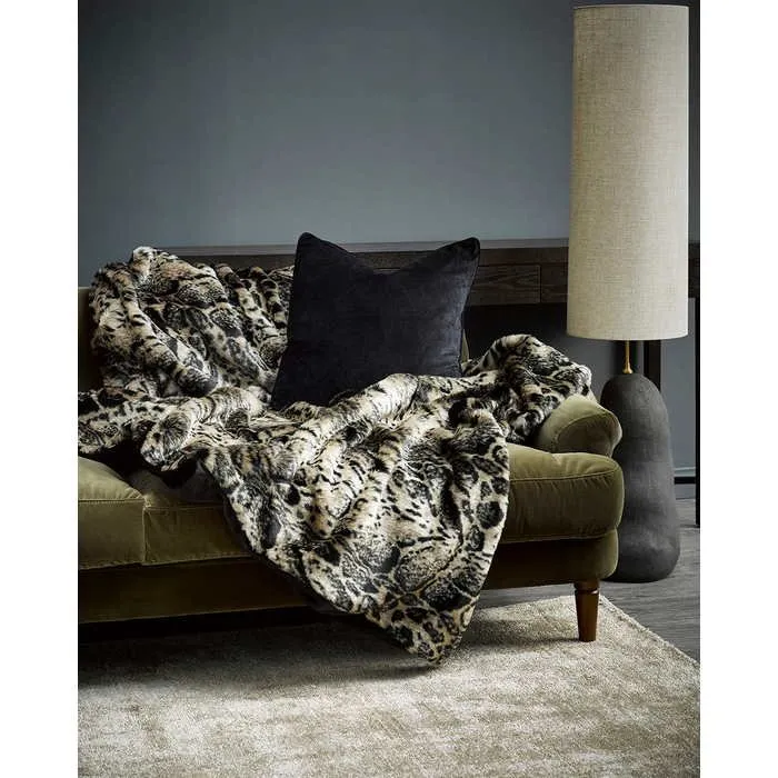 African Leopard Throw (Faux Fur)