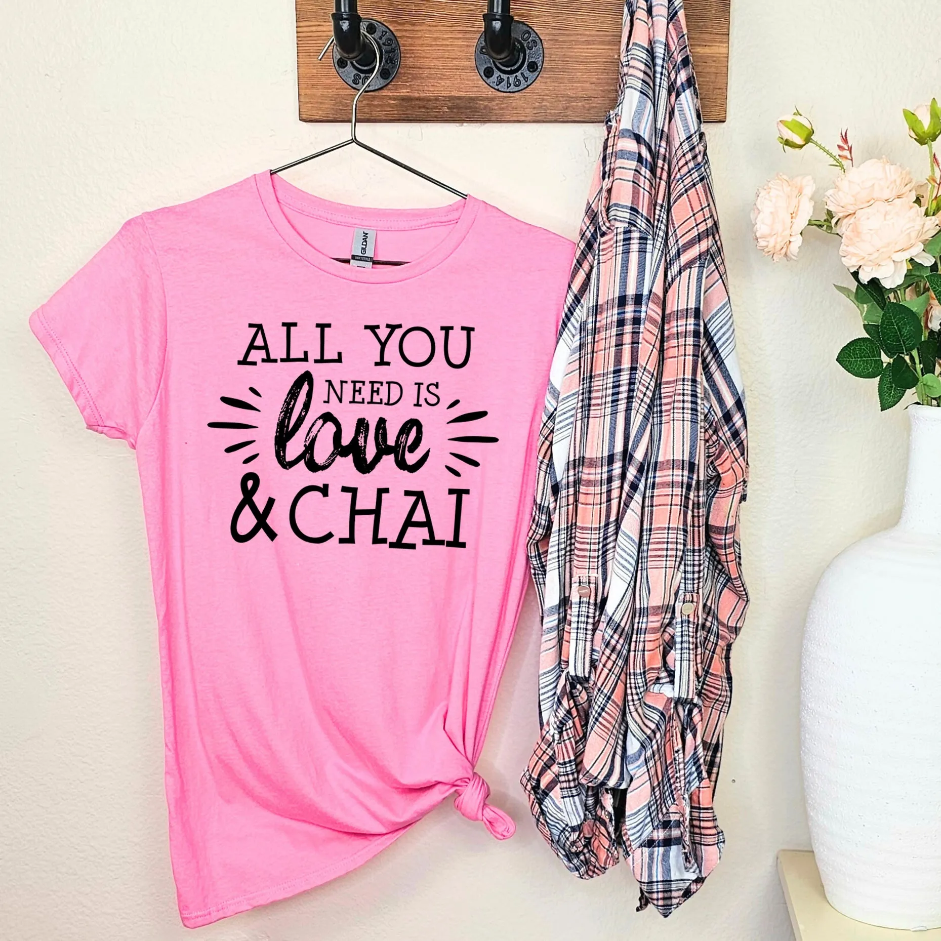 All You Need Is Love Chai Lover Shirt | Chai Love Gifts | Women's Soft Style Tee