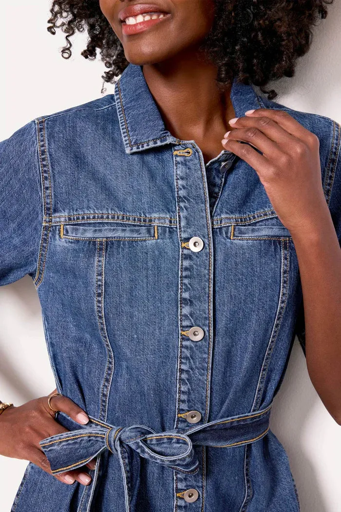 Alma Denim  Midi Dress