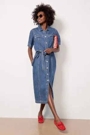 Alma Denim  Midi Dress