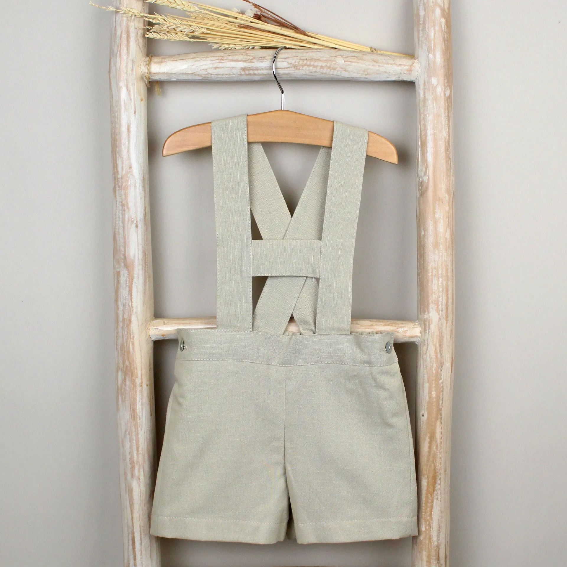 Beige Shorts with Straps