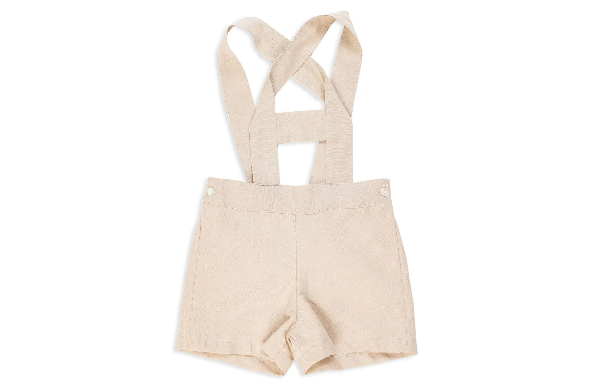 Beige Shorts with Straps