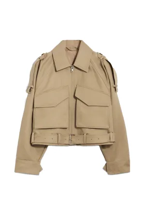 Belted Patch-Pocket Jacket