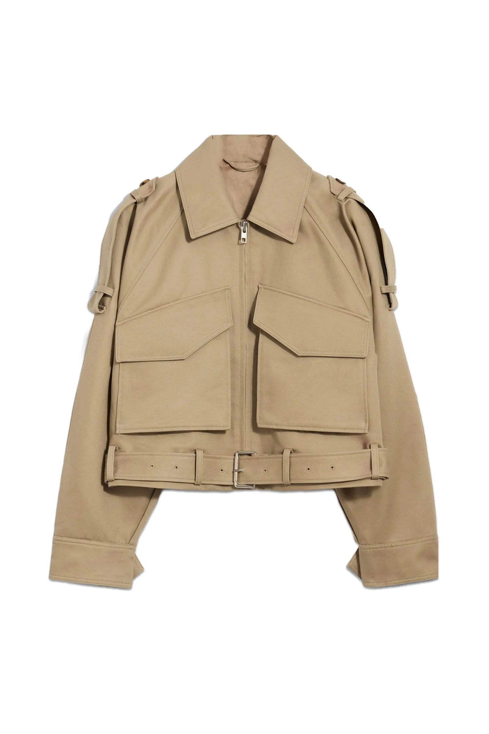 Belted Patch-Pocket Jacket