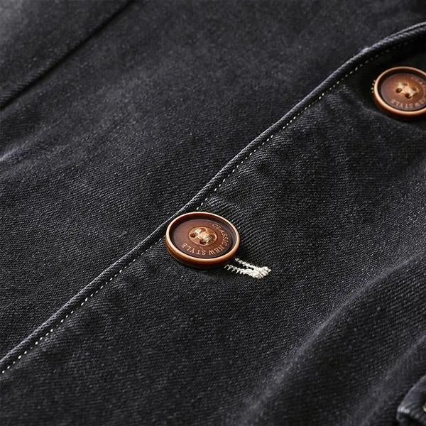 Blazer en jean vintage slim décontracté
