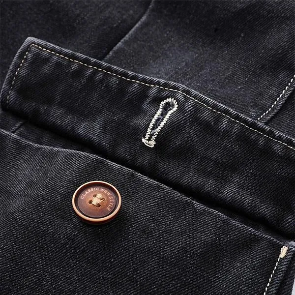 Blazer en jean vintage slim décontracté