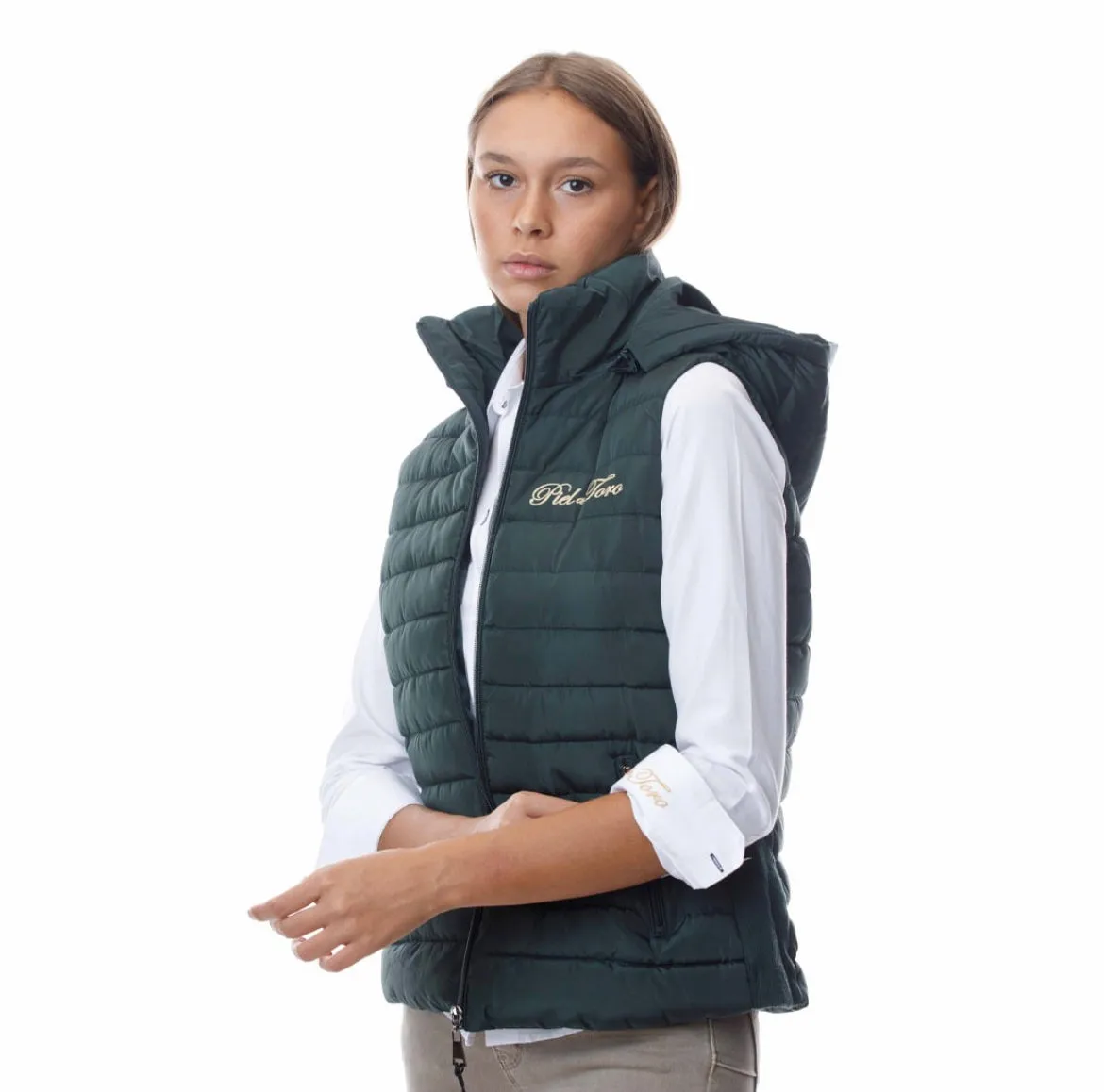 CHALECO ACOLCHADO DAMA VERDE Slim Fit