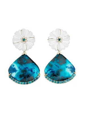 Chrysocolla Malachite Earrings