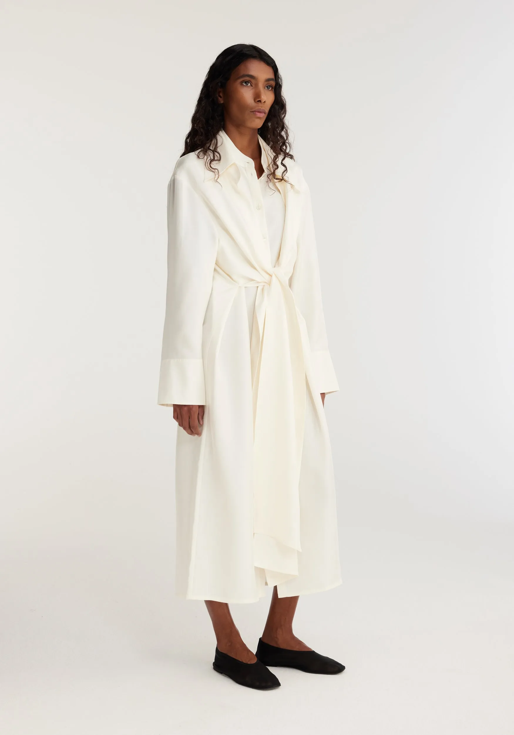 Double-Layer Silk Dress