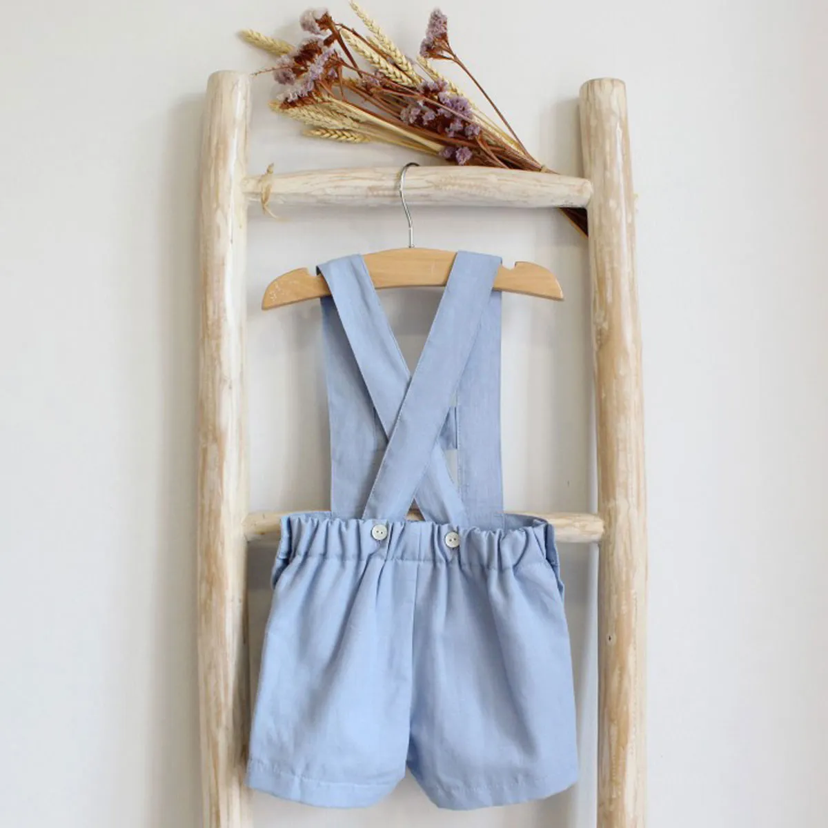 Dusty Blue Shorts with Straps