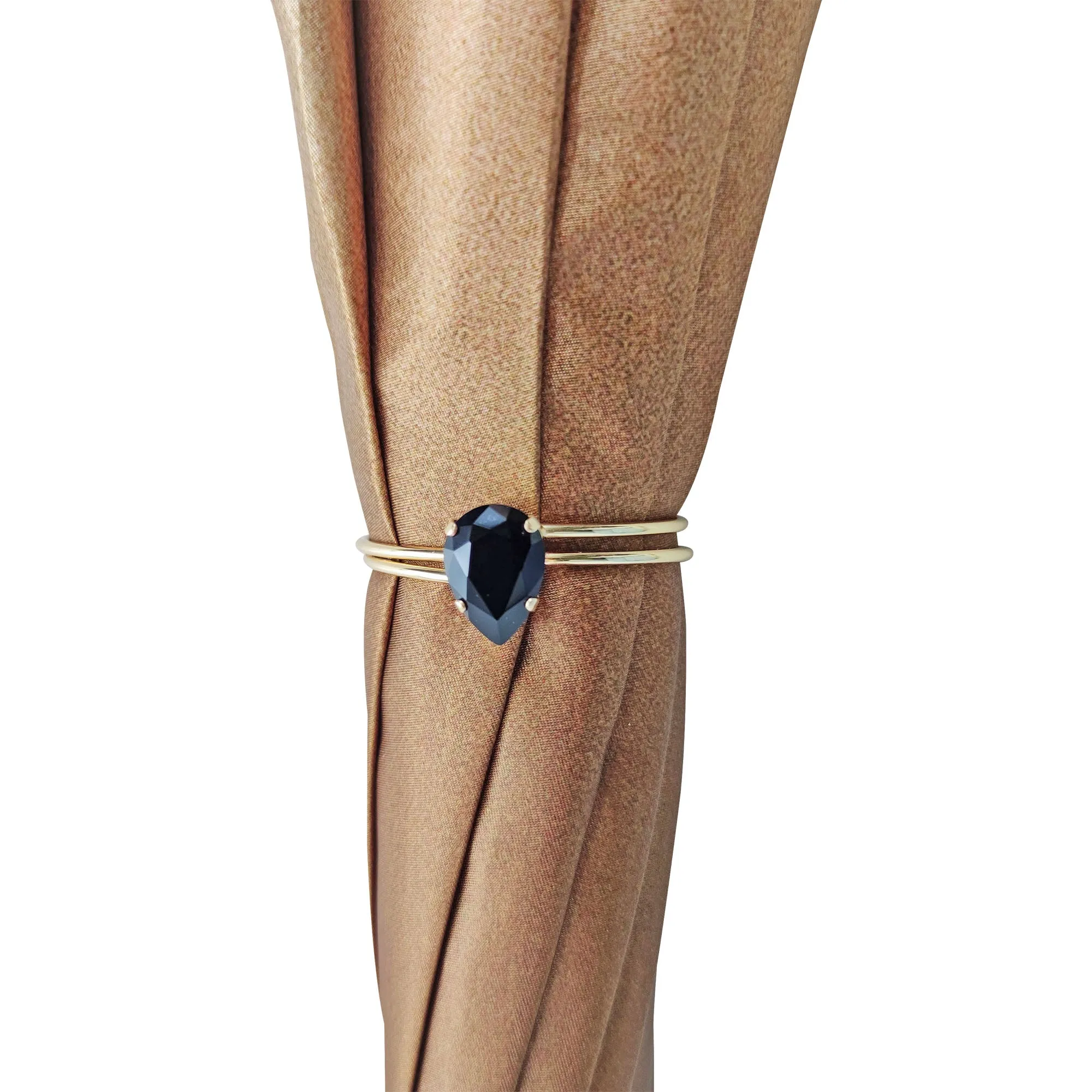 Elegant ladies umbrella with black and brown flowered design