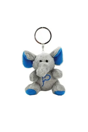 ELEPH FUR DOLL KEYRING : Blue