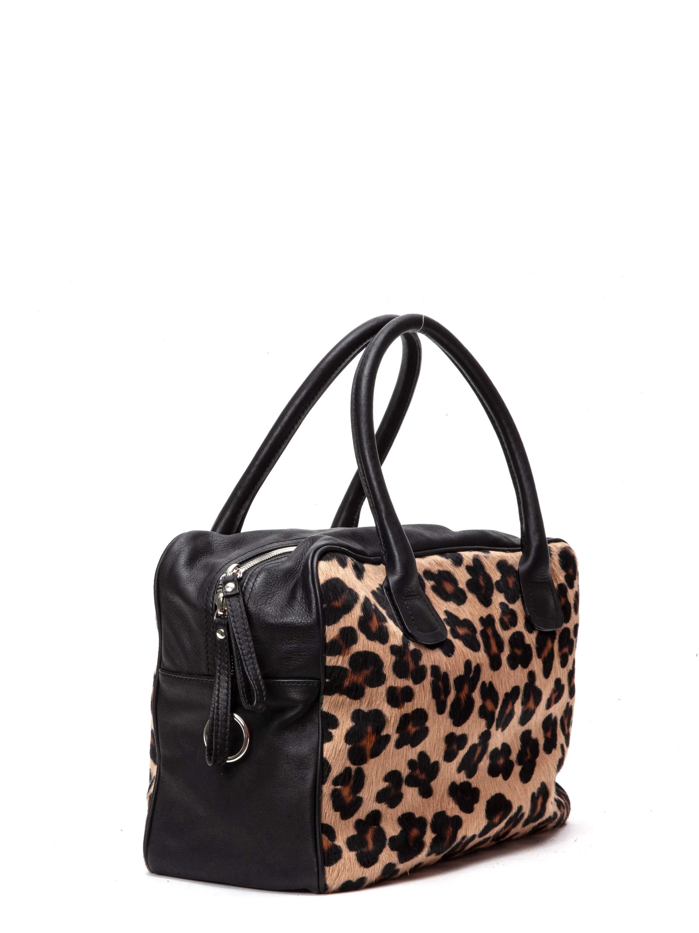 Faux Fur Leopard Print Tote