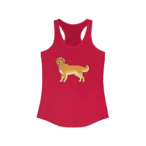 Golden Retriever Women's Ideal Racerback Tank, S - 2XL, Slim Fit, Soft Cotton/Polyester, Extra Light Fabric, FREE Shipping, Made in USA!!