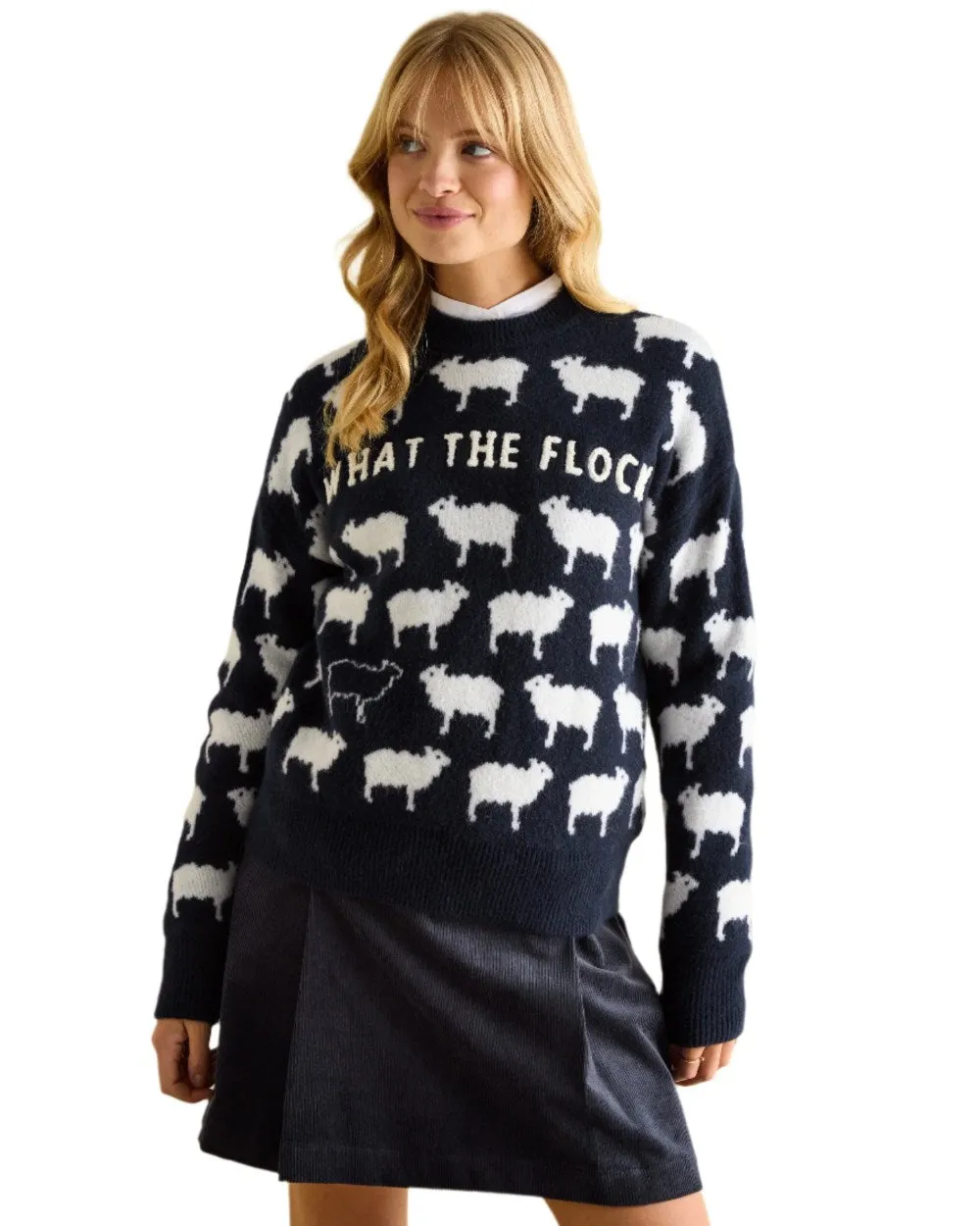 Joules What The Flock Intarsia Sheep Jumper
