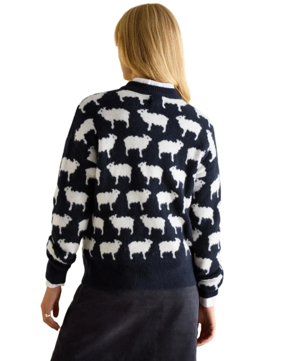 Joules What The Flock Intarsia Sheep Jumper