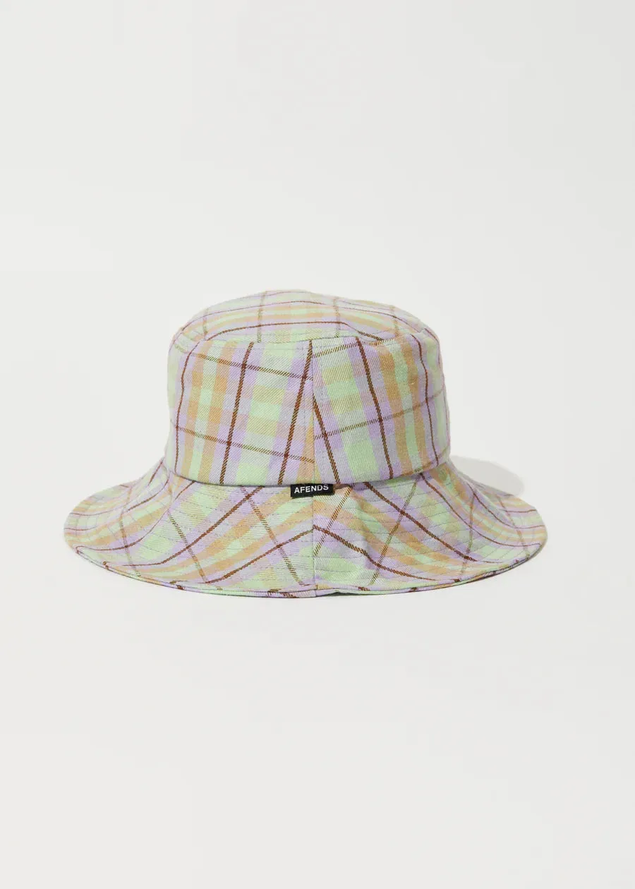 KALI WIDE BRIM HAT | PISTACHIO CHECK