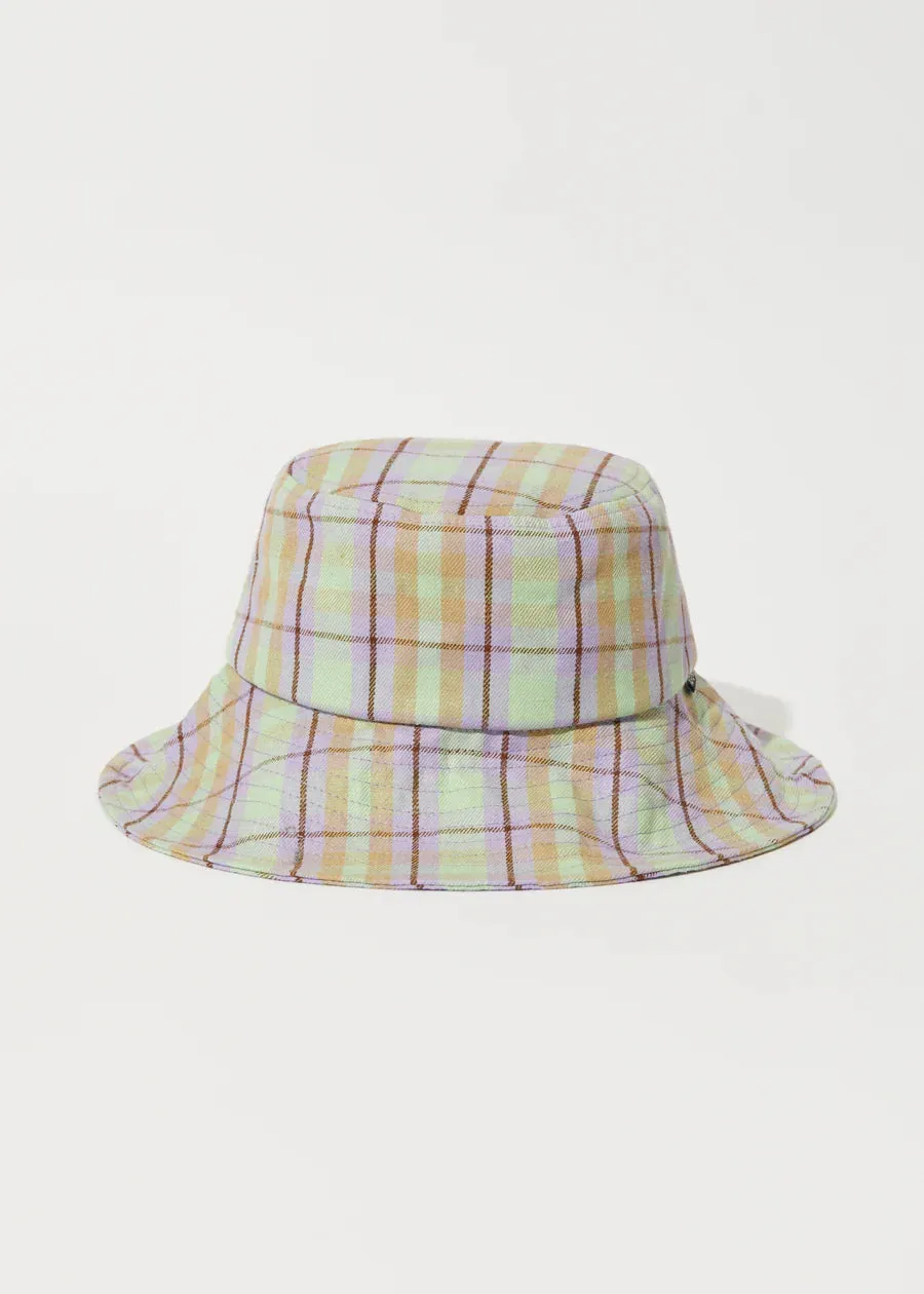 KALI WIDE BRIM HAT | PISTACHIO CHECK