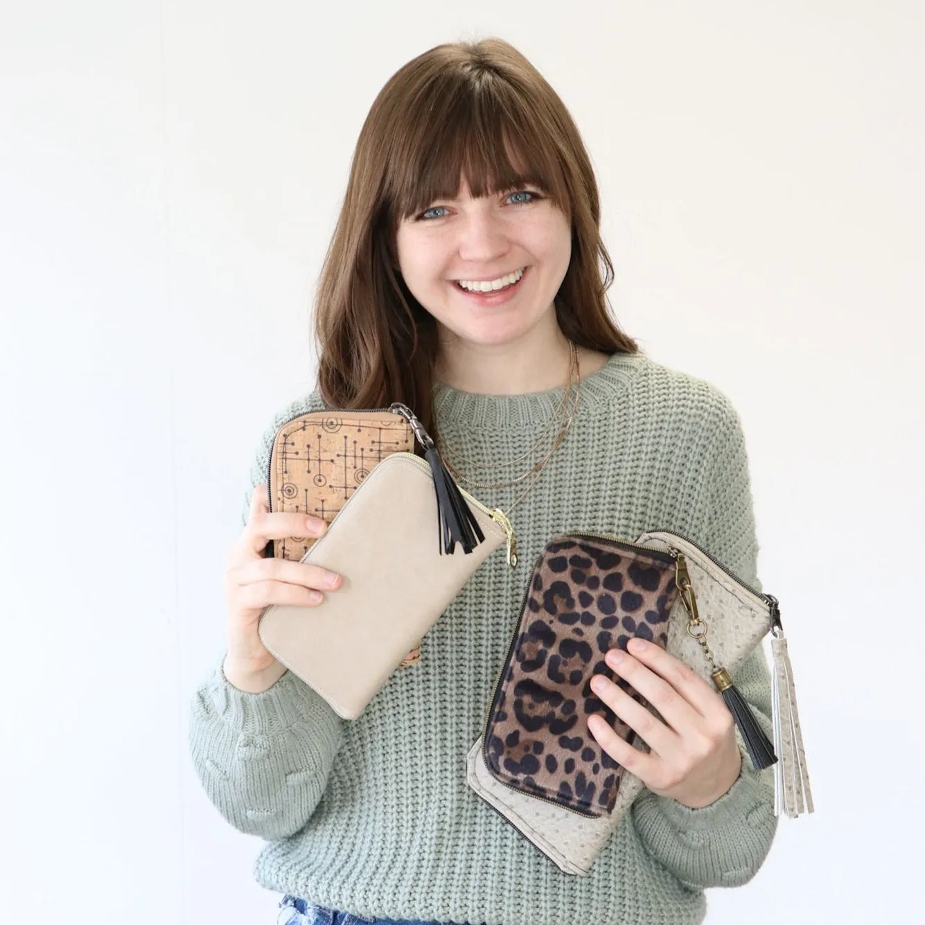 Leopard Charcoal Mocha Faux Fur