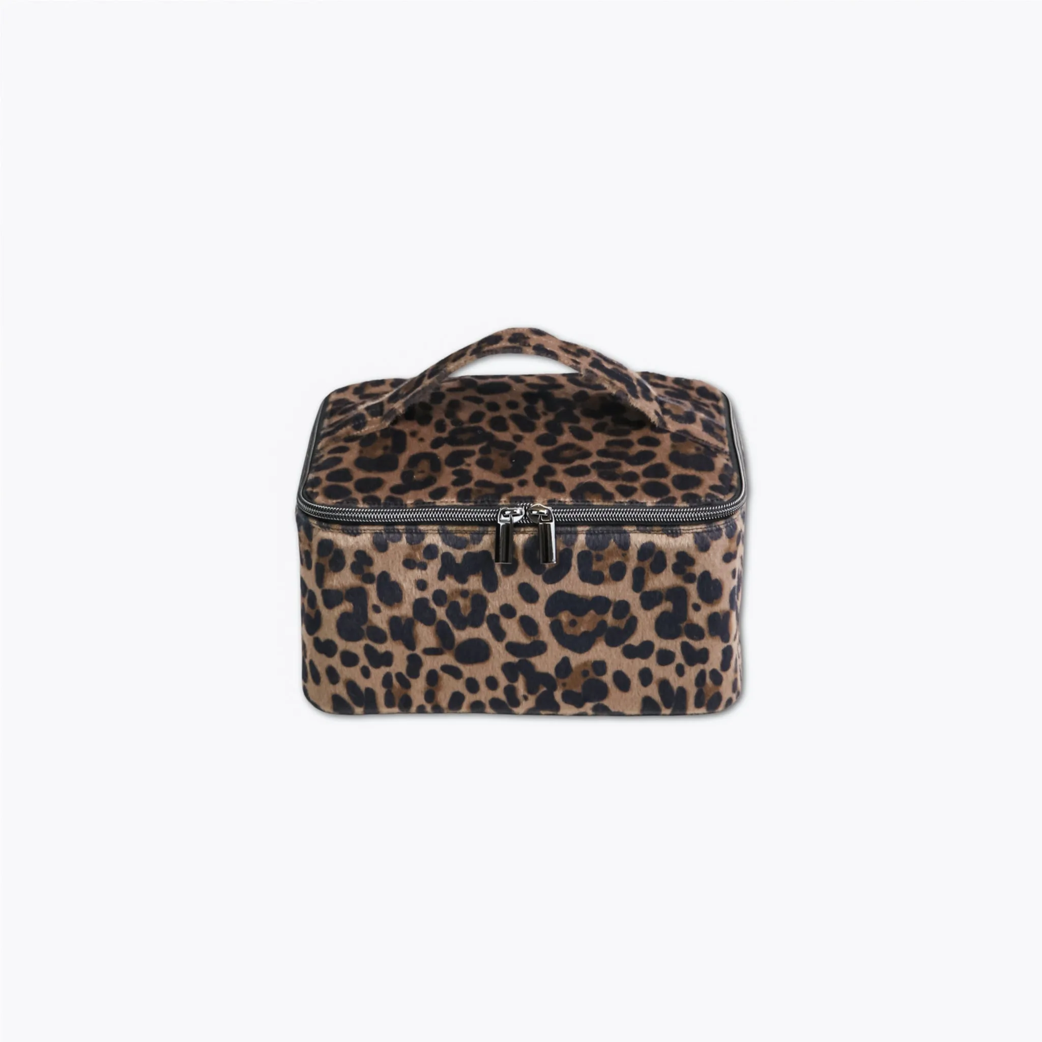 Leopard Charcoal Mocha Faux Fur