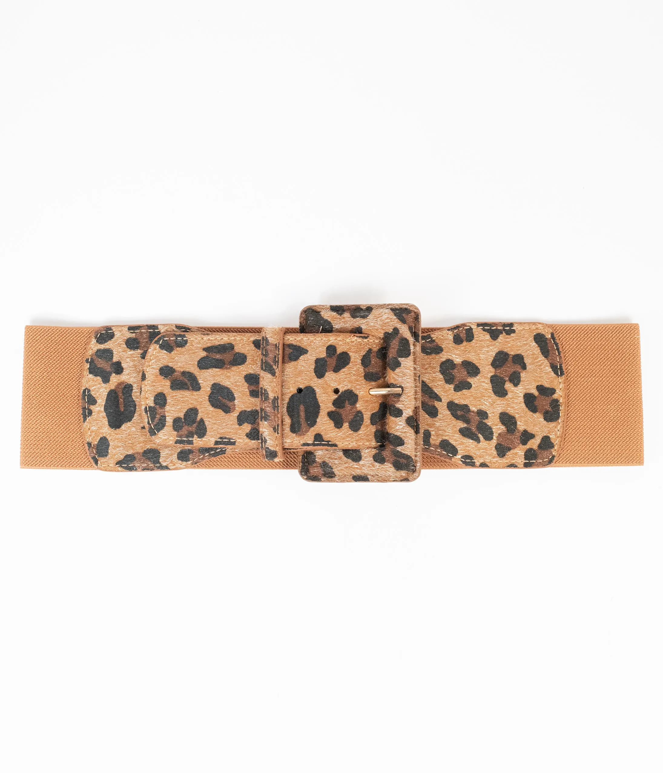 Leopard Print Textile Cinch Belt