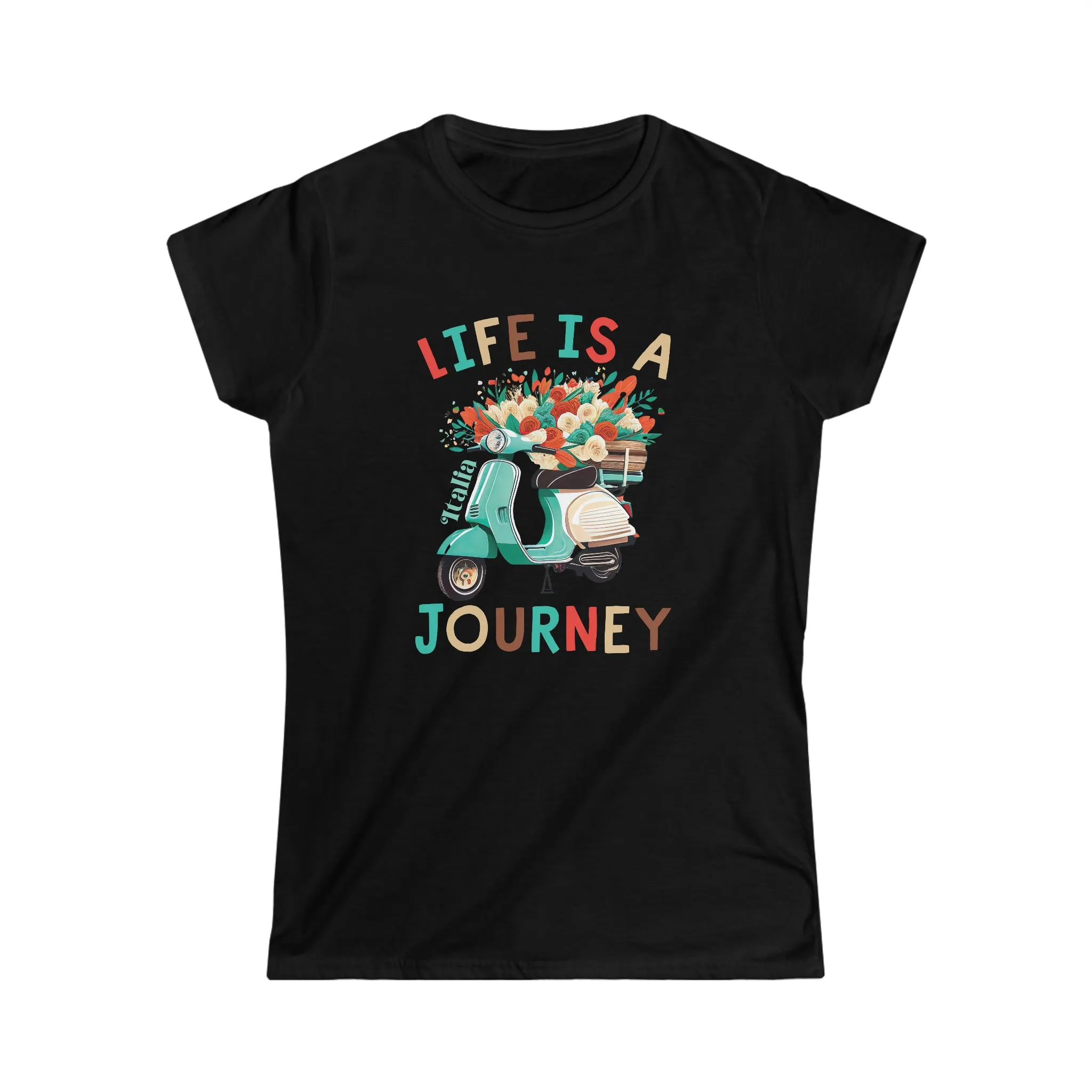 Life Is A Journey Italy Shirt | Italy Travel Gifts | Italy Vacation Shirt | Gift For Her | Women's Slim Fit Soft Style T-shirt