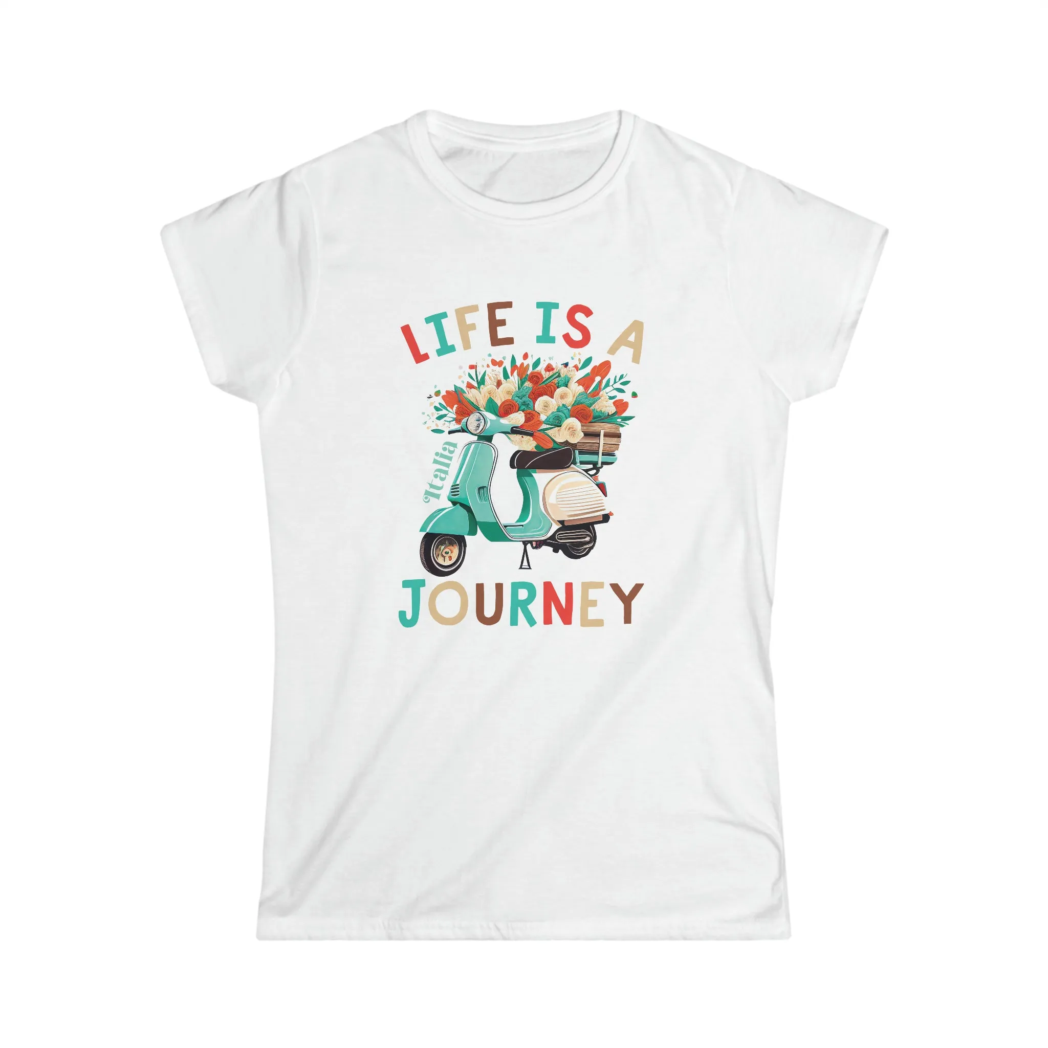 Life Is A Journey Italy Shirt | Italy Travel Gifts | Italy Vacation Shirt | Gift For Her | Women's Slim Fit Soft Style T-shirt