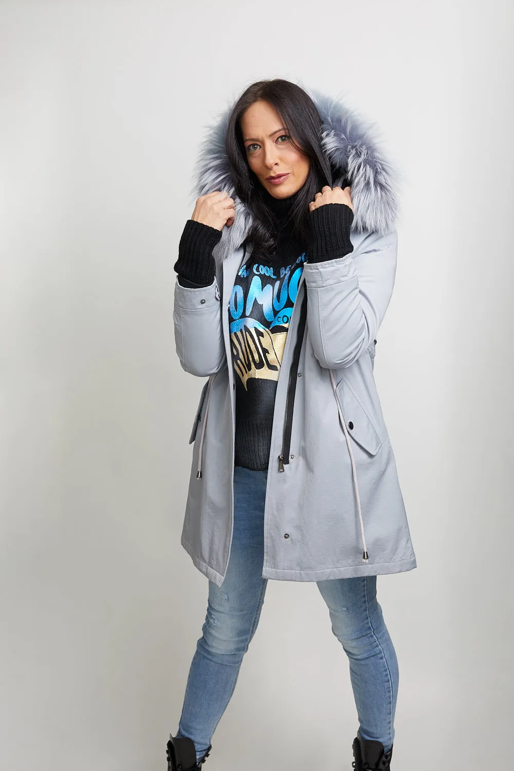 Luxe Mink Jacket with Fur Hood | DIANA