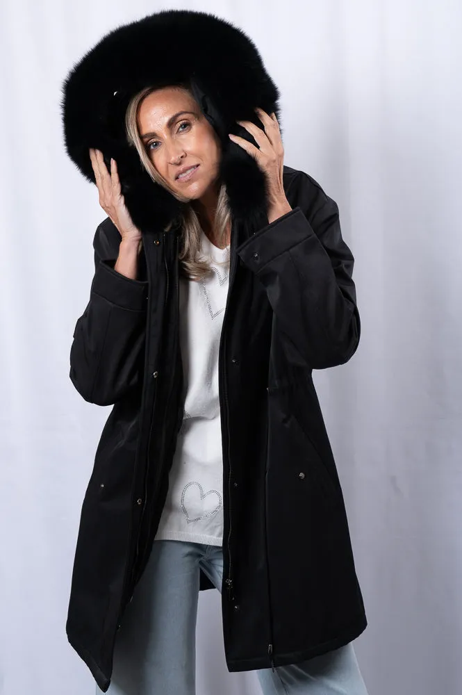 Luxe Mink Jacket with Fur Hood | DIANA