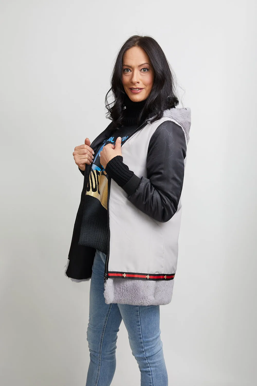 Luxe Mink Jacket with Fur Hood | DIANA