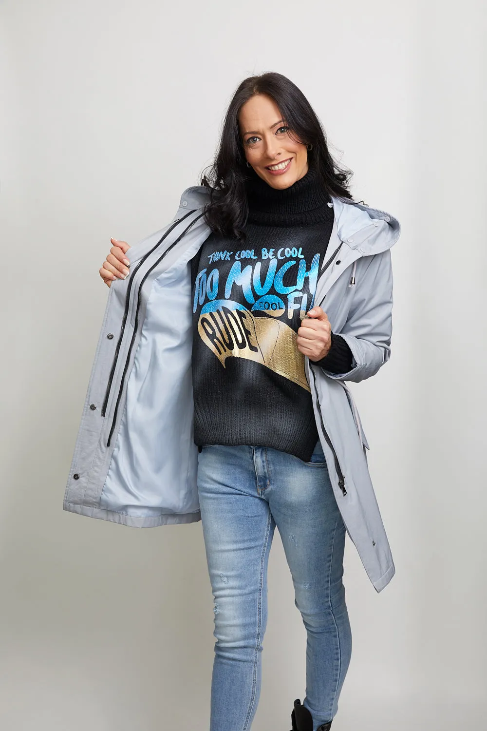 Luxe Mink Jacket with Fur Hood | DIANA