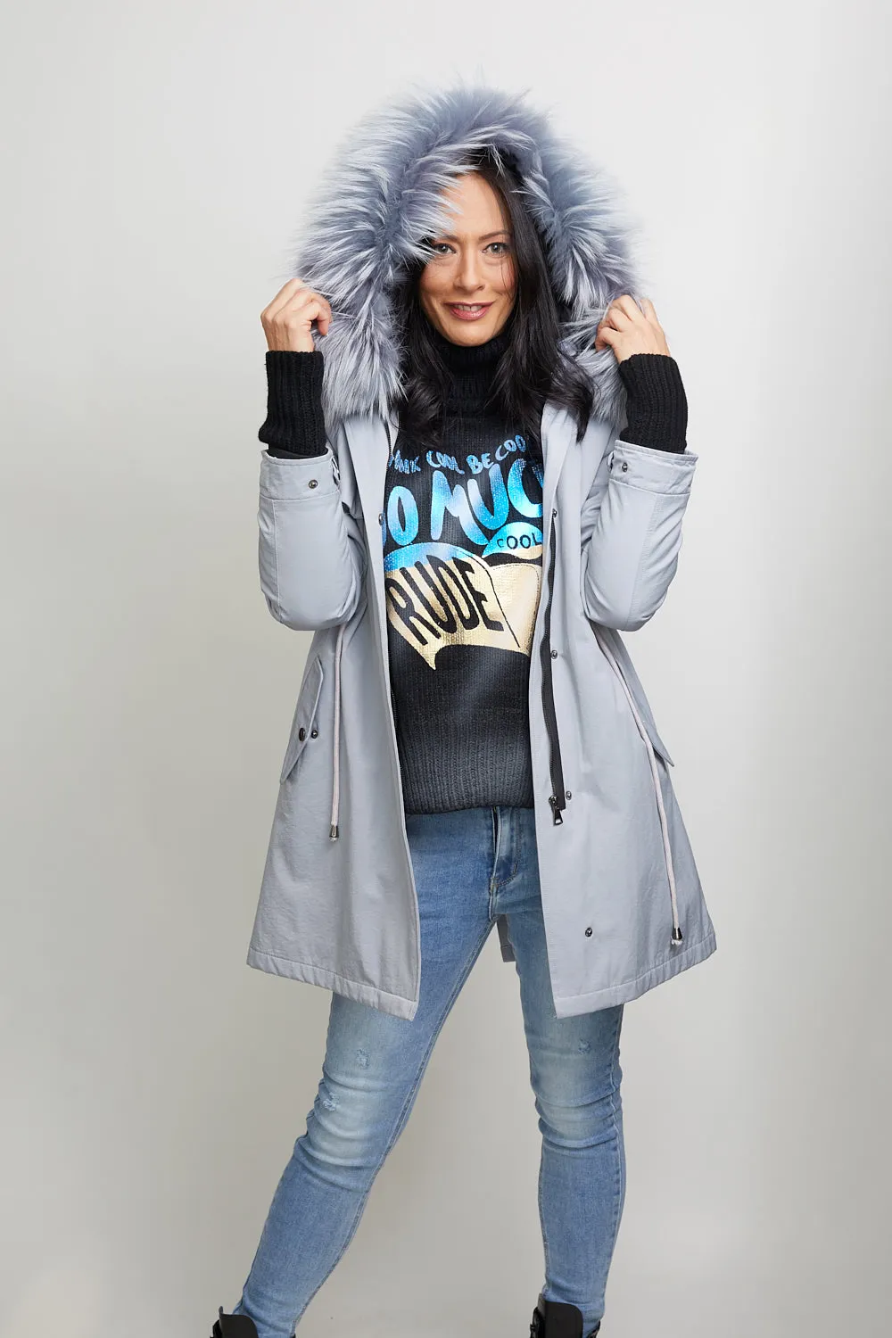 Luxe Mink Jacket with Fur Hood | DIANA
