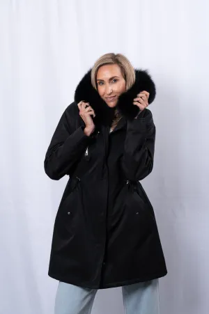 Luxe Mink Jacket with Fur Hood | DIANA