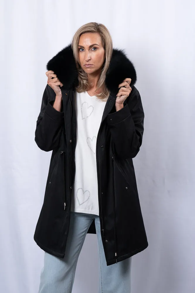 Luxe Mink Jacket with Fur Hood | DIANA