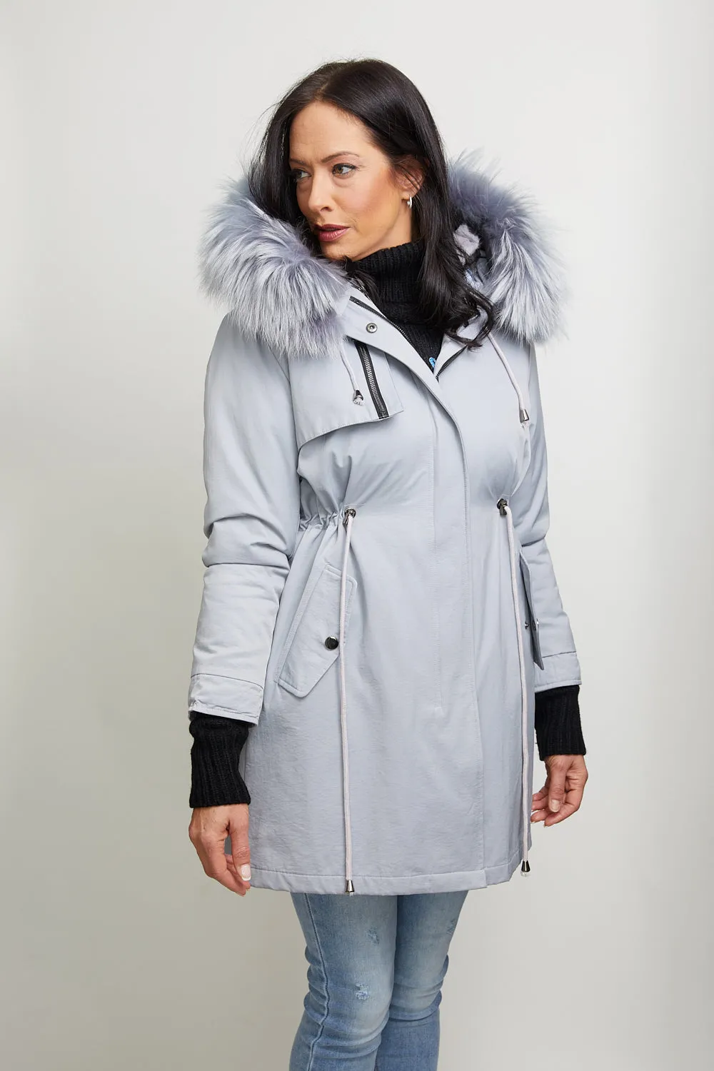 Luxe Mink Jacket with Fur Hood | DIANA