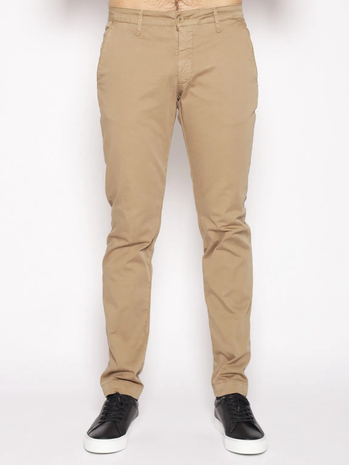 MANUEL RITZ - Pantaloni chinos slim fit BEIGE
