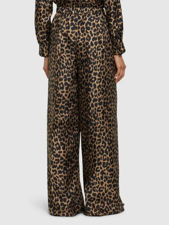 Max Mara   Ghinea silk wide leg pants 