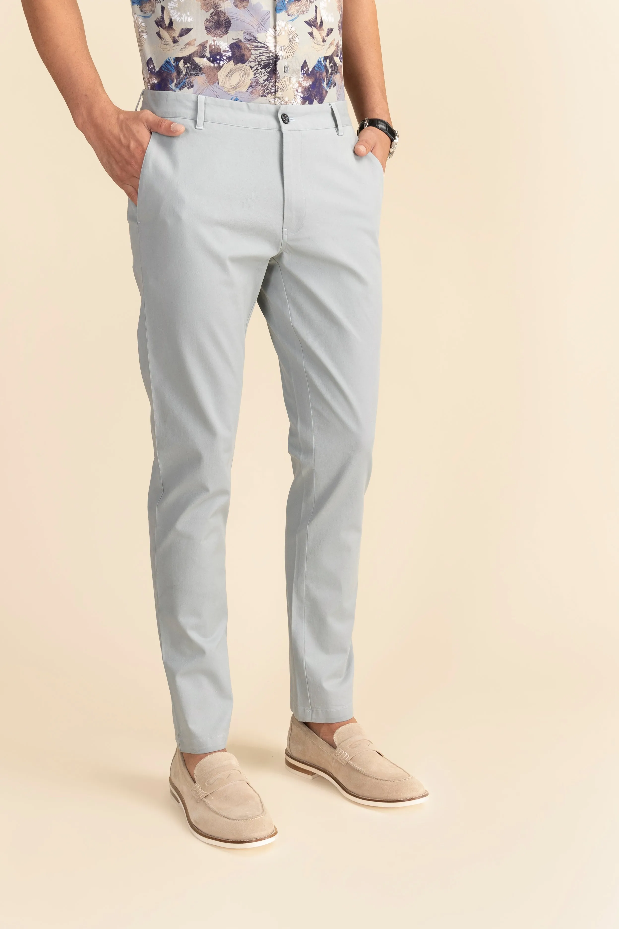 Mint Cotton Stretch Chinos