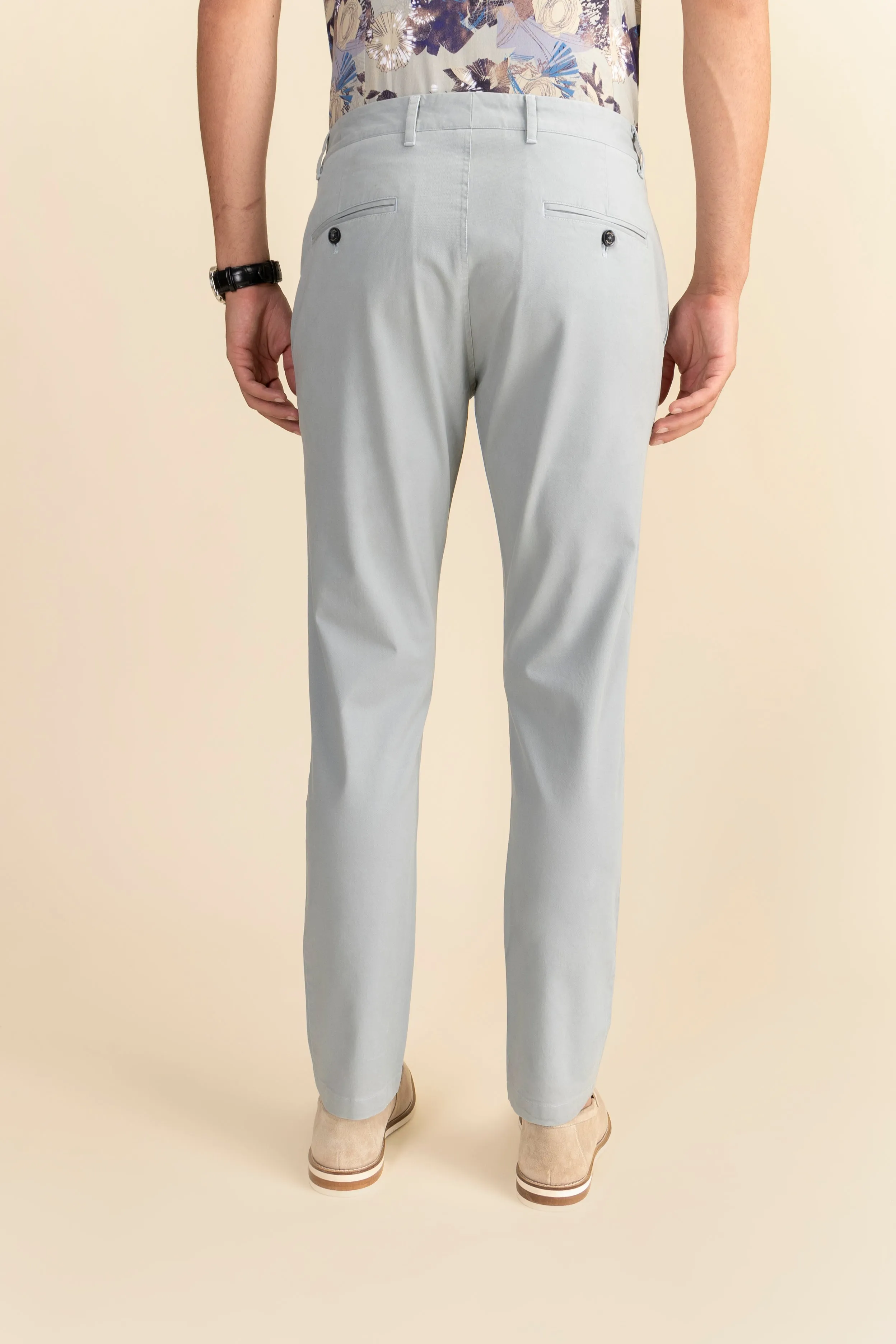 Mint Cotton Stretch Chinos