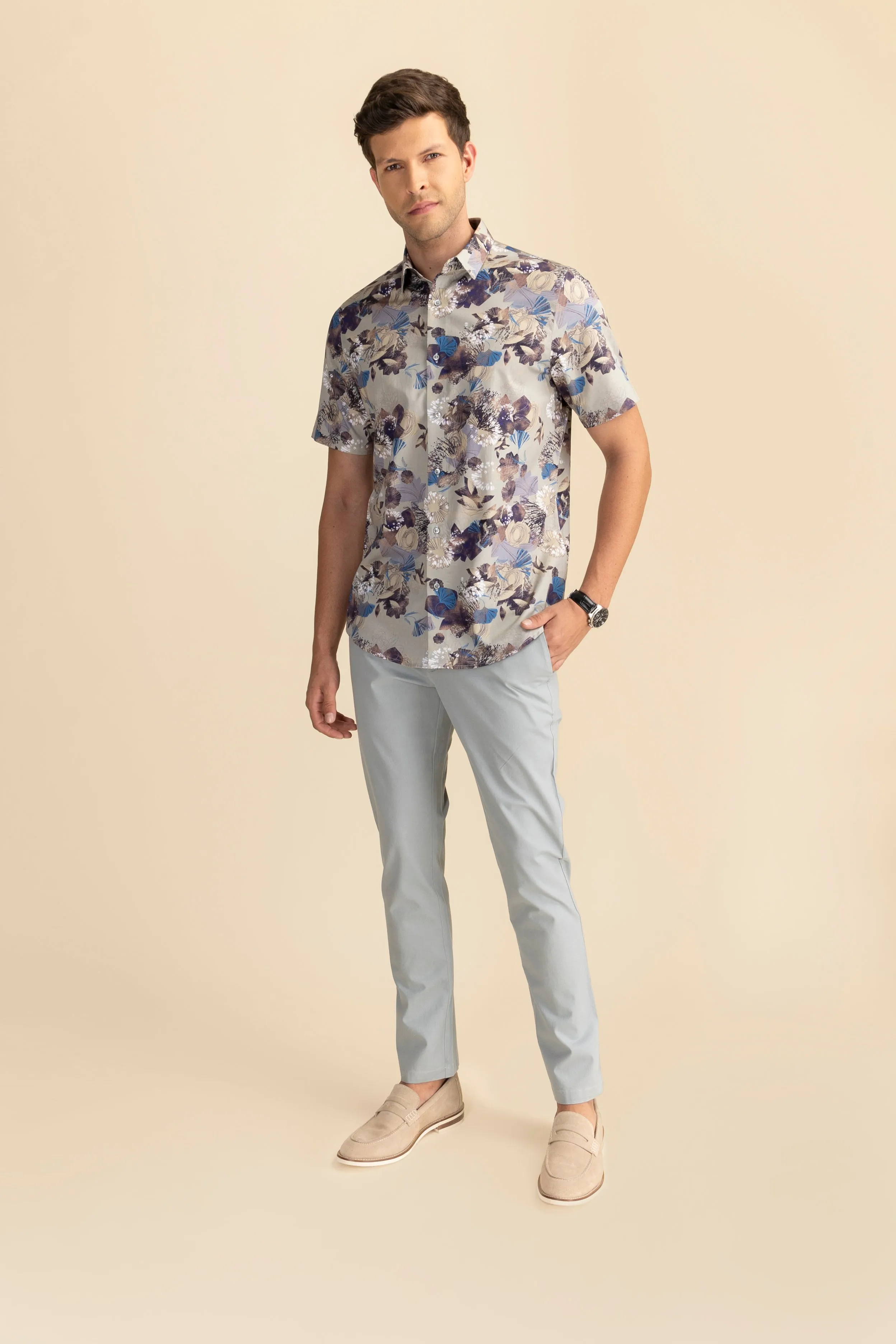 Mint Cotton Stretch Chinos