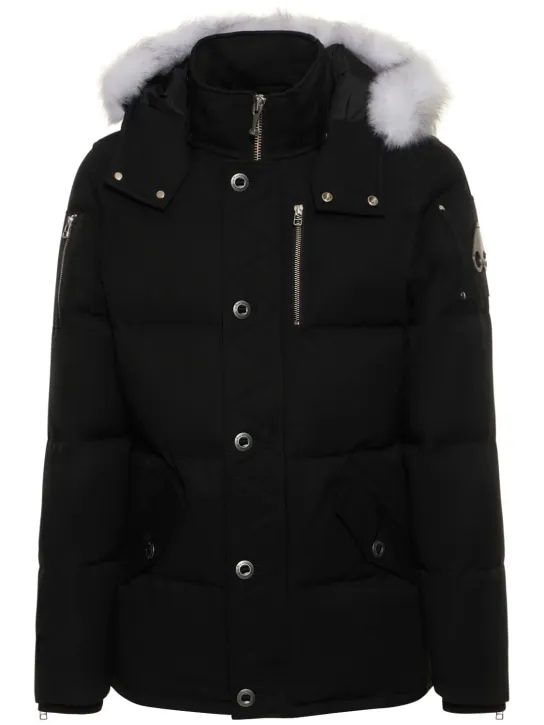 Moose Knuckles   3Q cotton down jacket w/ faux fur 