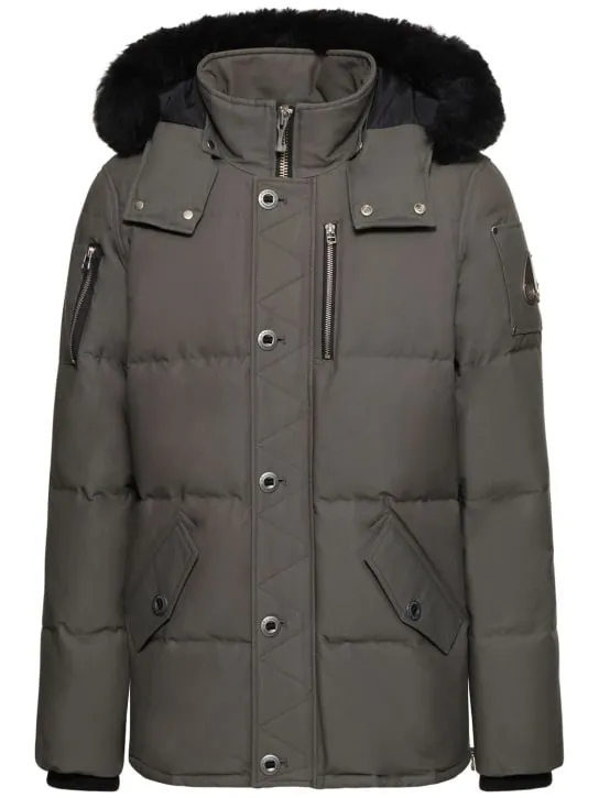 Moose Knuckles   3Q cotton down jacket w/ faux fur 