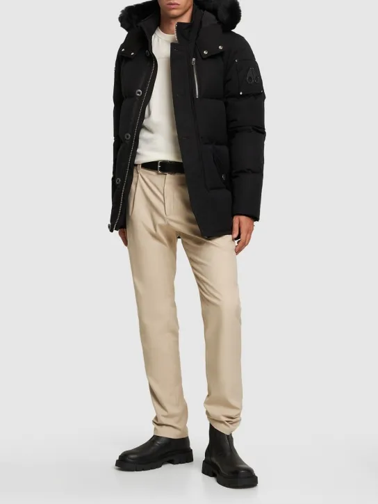 Moose Knuckles   3Q cotton down jacket w/ faux fur 