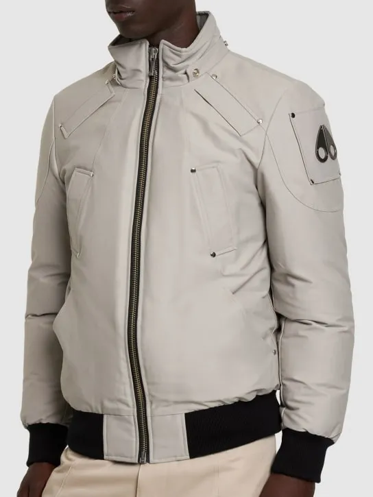 Moose Knuckles   Ballistic cotton down bomber w/ faux fur 